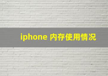 iphone 内存使用情况